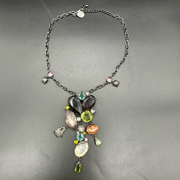 VTG LOULOU DE LA FALAISE PARIS COUTURE RUNWAY OVERSIZE JEWEL BROOCH PIN NECKLACE - Picture 7 of 12